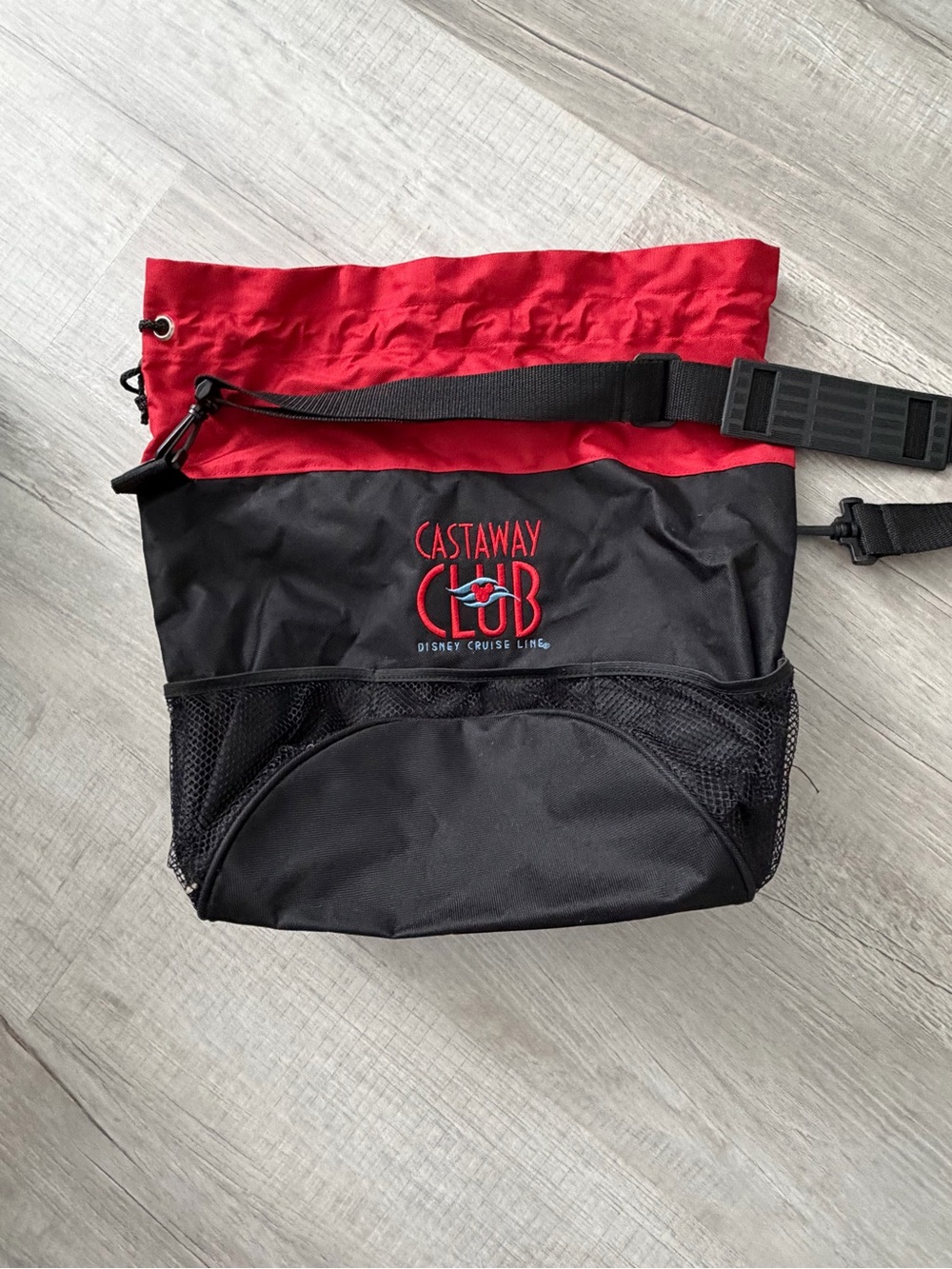 Disney Castaway Club Embroidered Logo Beach Bag - Red, Light Blue, Black